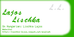 lajos lischka business card